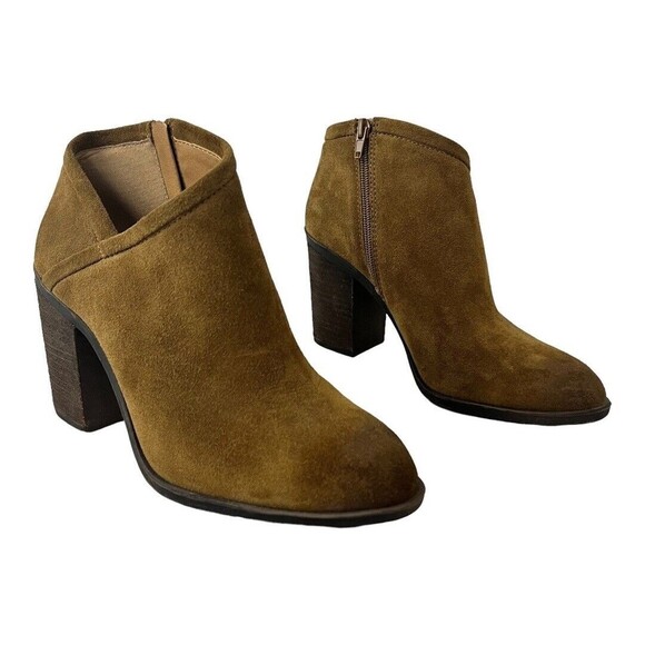 Lucky Brand Boot Size 8 Brown Suede Salza Ankle Bootie - Picture 1 of 9